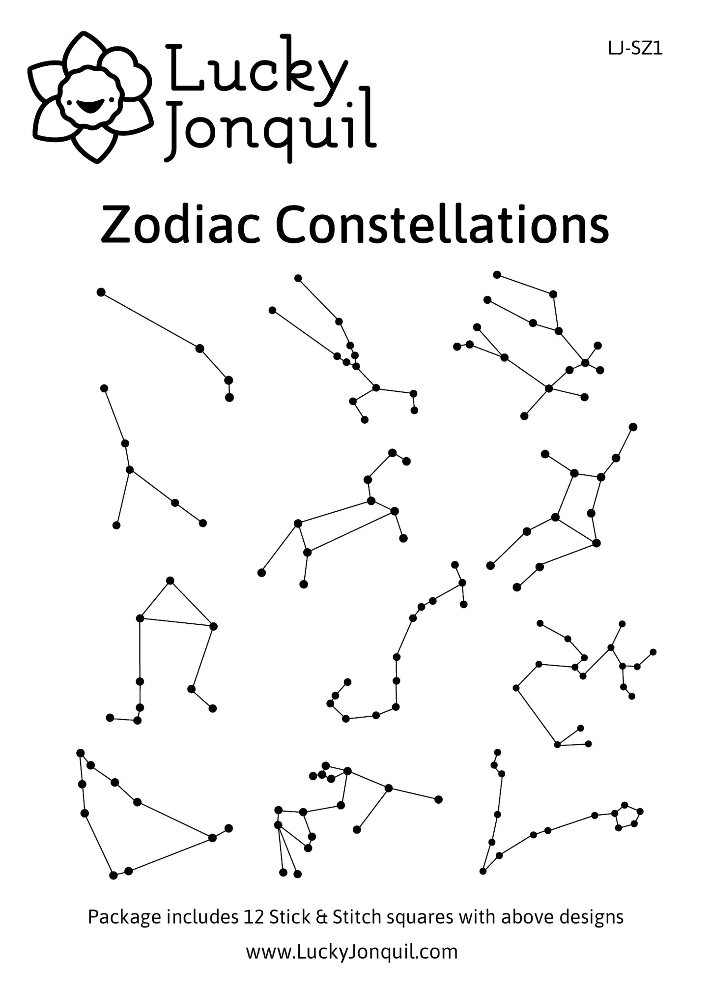 Stick & Stitch Zodiac - Lucky Jonquil - Pattern