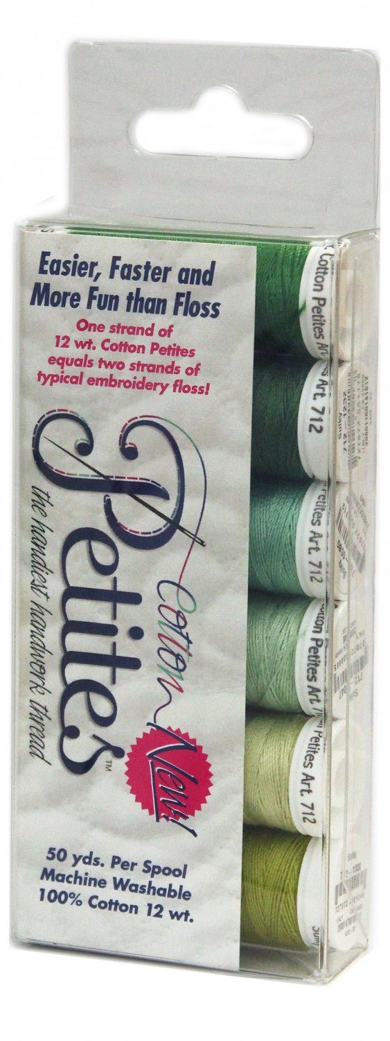 Petites 12wt Cotton Thread 6 Pack Greens - Lucky Jonquil - Thread