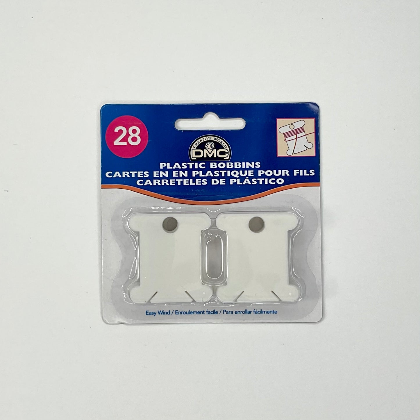 Plastic Bobbins, 28 count