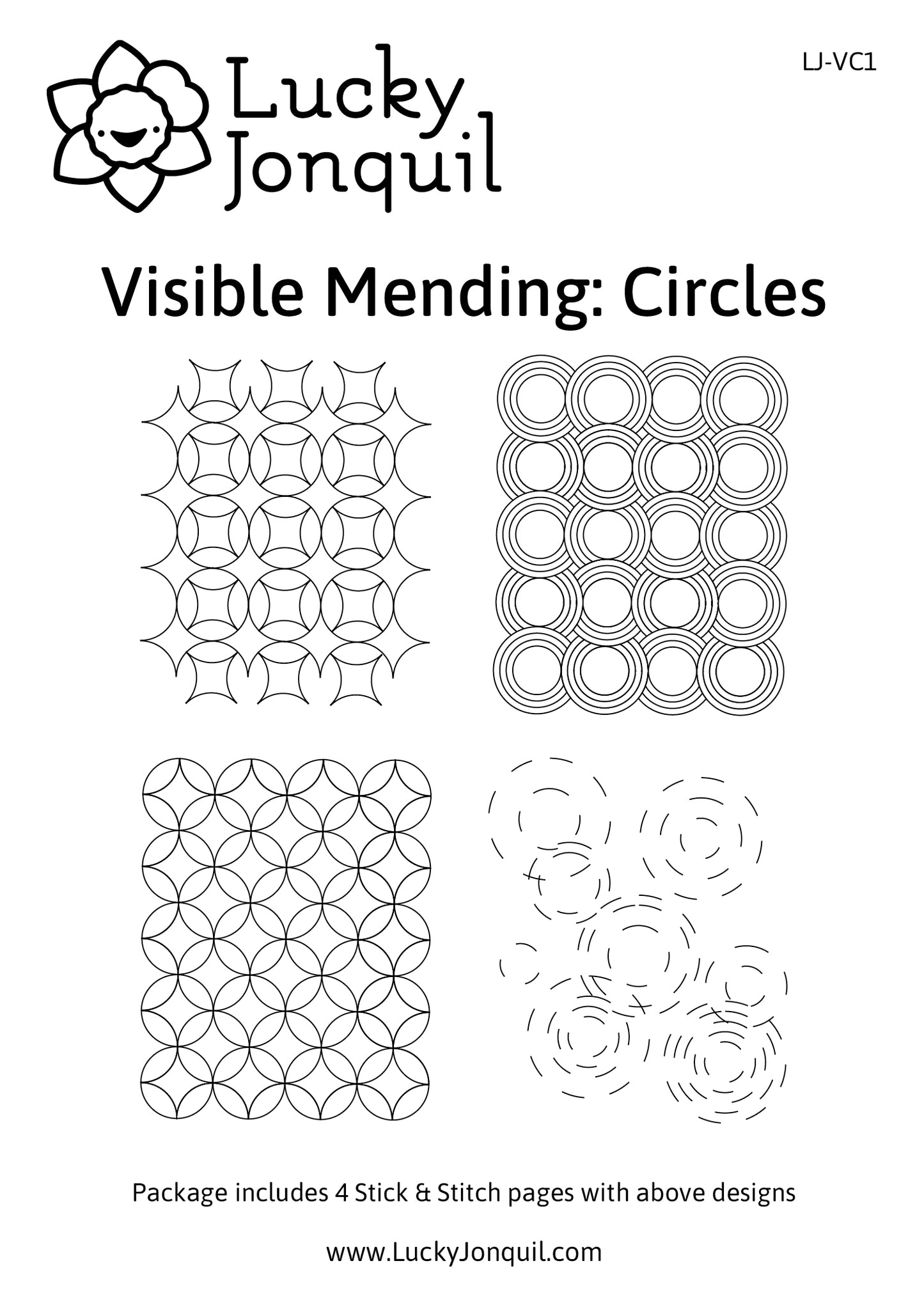 Stick & Stitch Visible Mending - Lucky Jonquil - Pattern