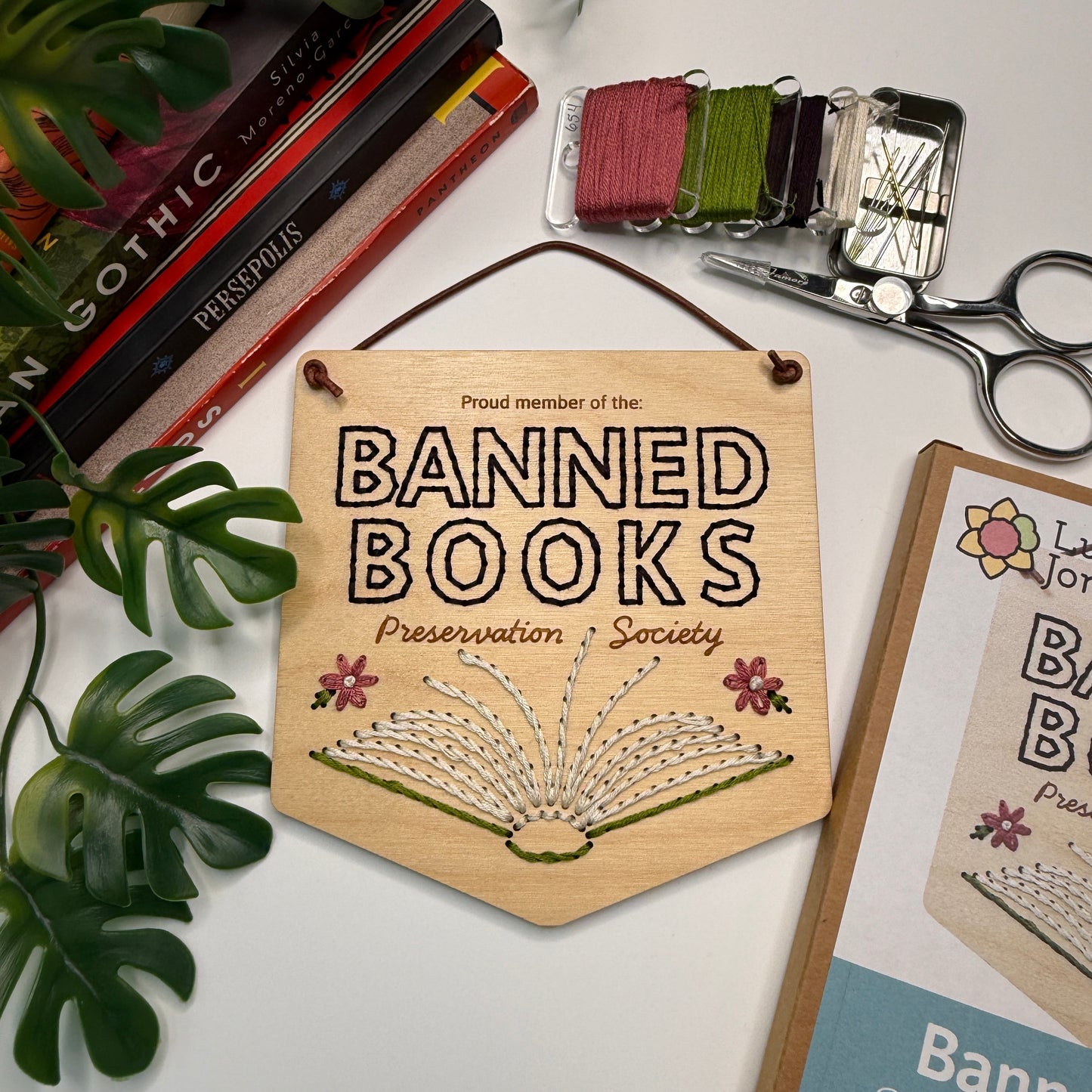Banned Books Embroidery Kit - Lucky Jonquil - Kit