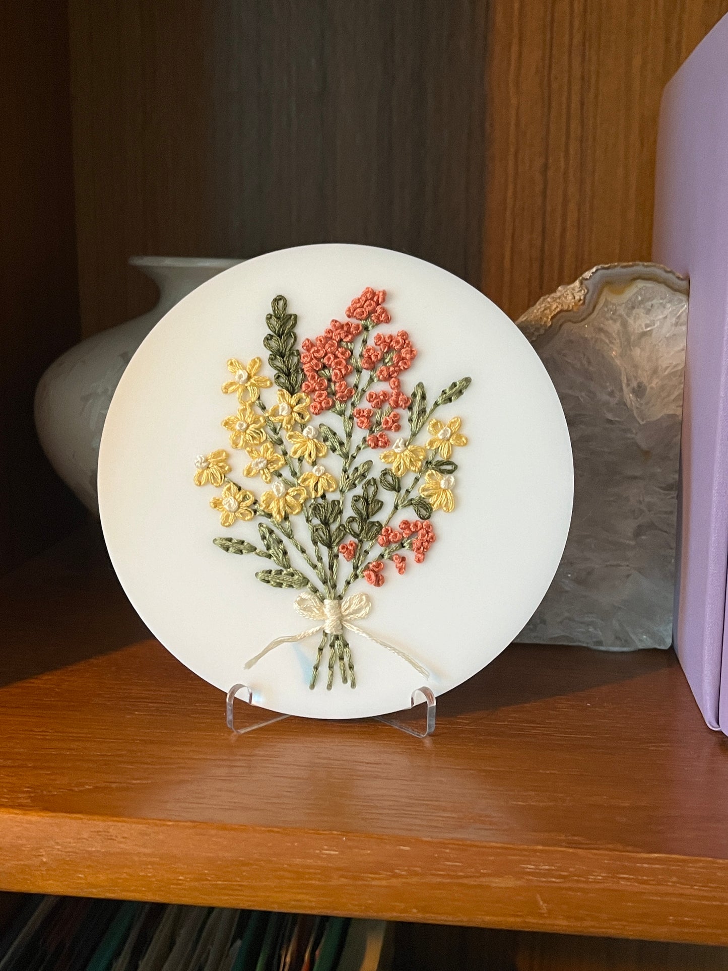 Daisy Bouquet Embroidery Stitch Disk Kit