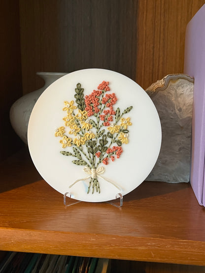 Daisy Bouquet Embroidery Stitch Disk Kit