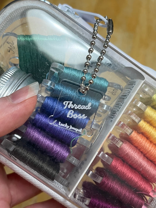 Mini Bobbin Project Tag Keychain Accessory