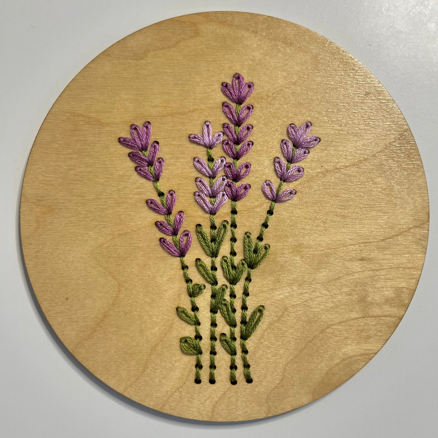 Lavender Sprig Embroidery Stitch Disk Kit