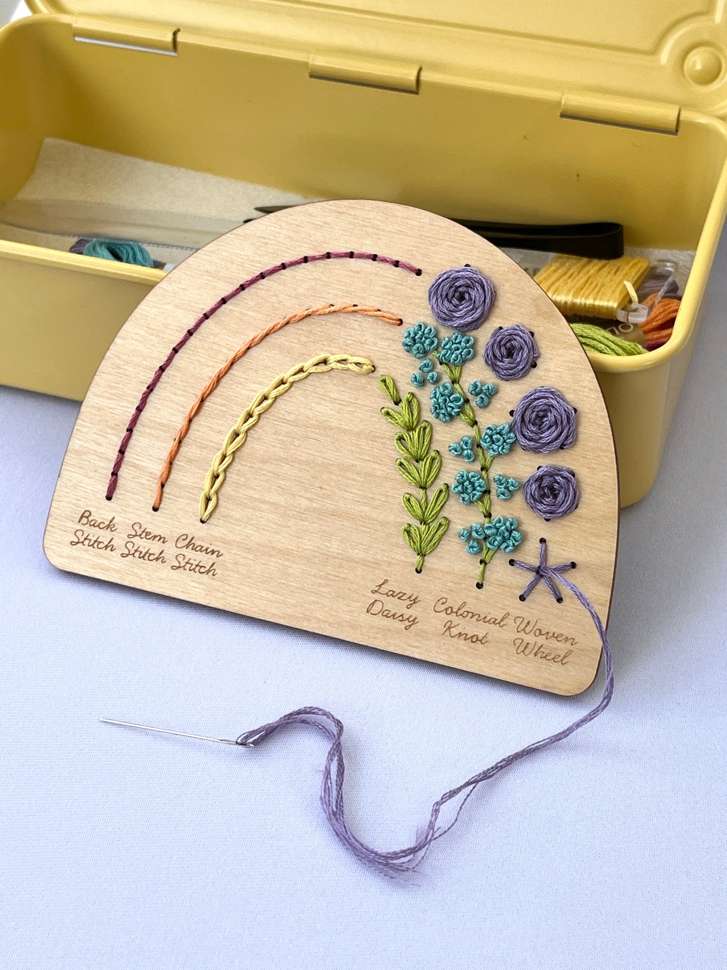 Rainbow Sampler Embroidery Stitch Disk Kit