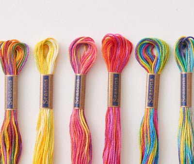 Cosmo Seasons Variegated 6 - strand Floss 9000 Series - Lucky Jonquil - Thread & Floss