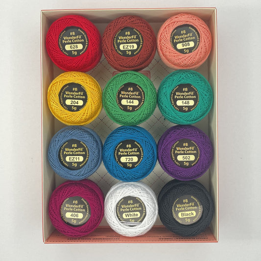 Eleganza #8 Perle Cotton 12-Ball Set, Kaleidoscope