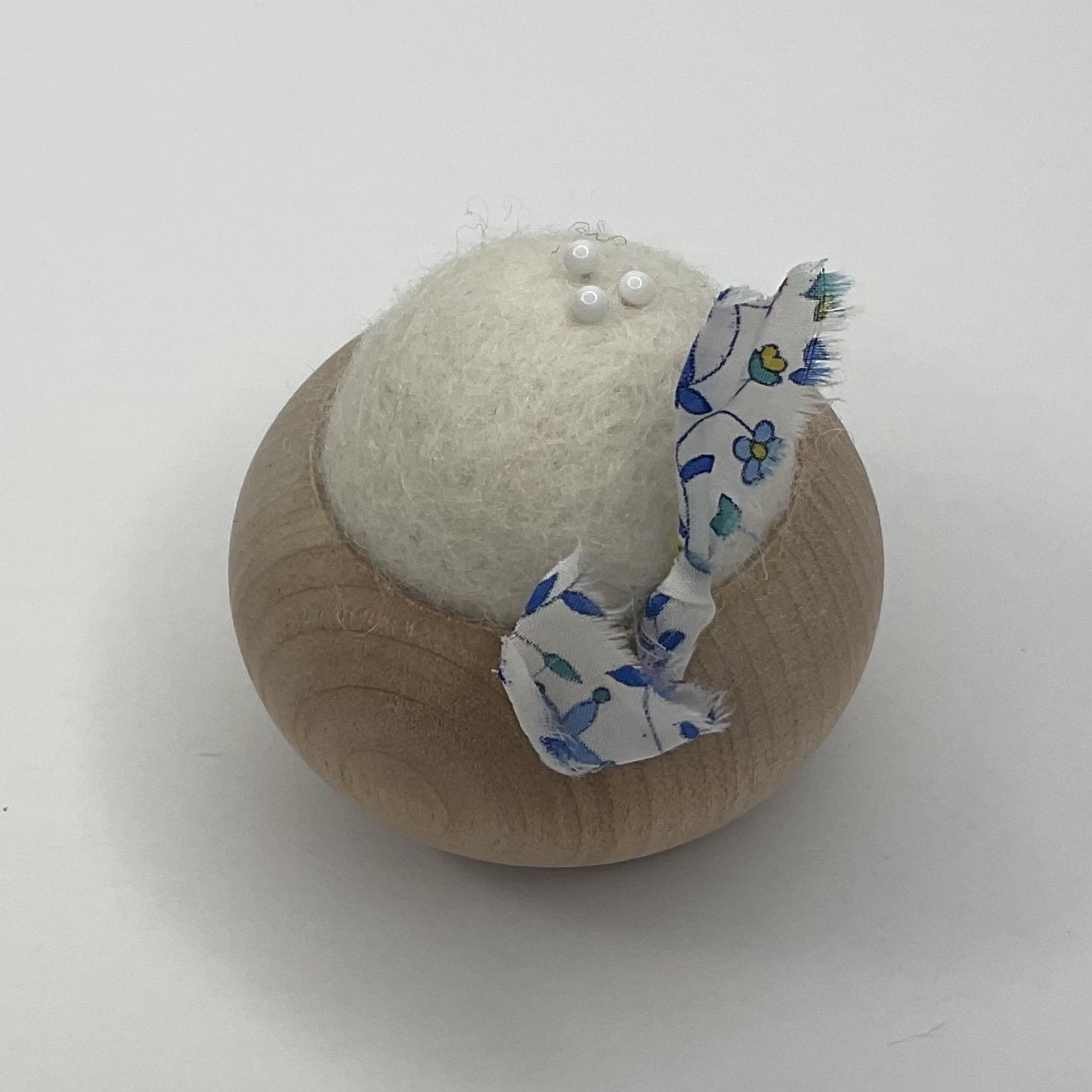 Turned Wood Pin Cushion