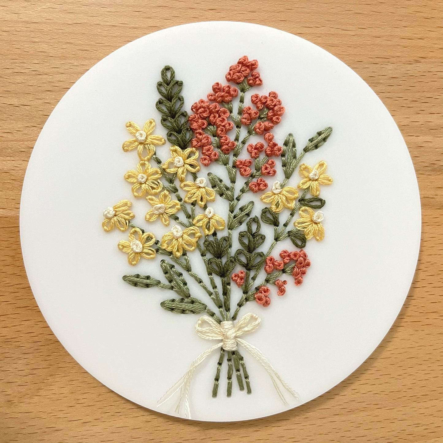 Daisy Bouquet Embroidery Stitch Disk Kit