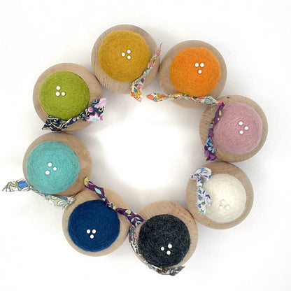 Turned Wood Pin Cushion