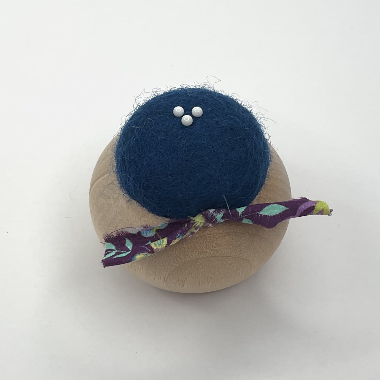 Turned Wood Pin Cushion