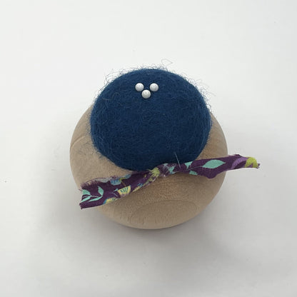 Turned Wood Pin Cushion