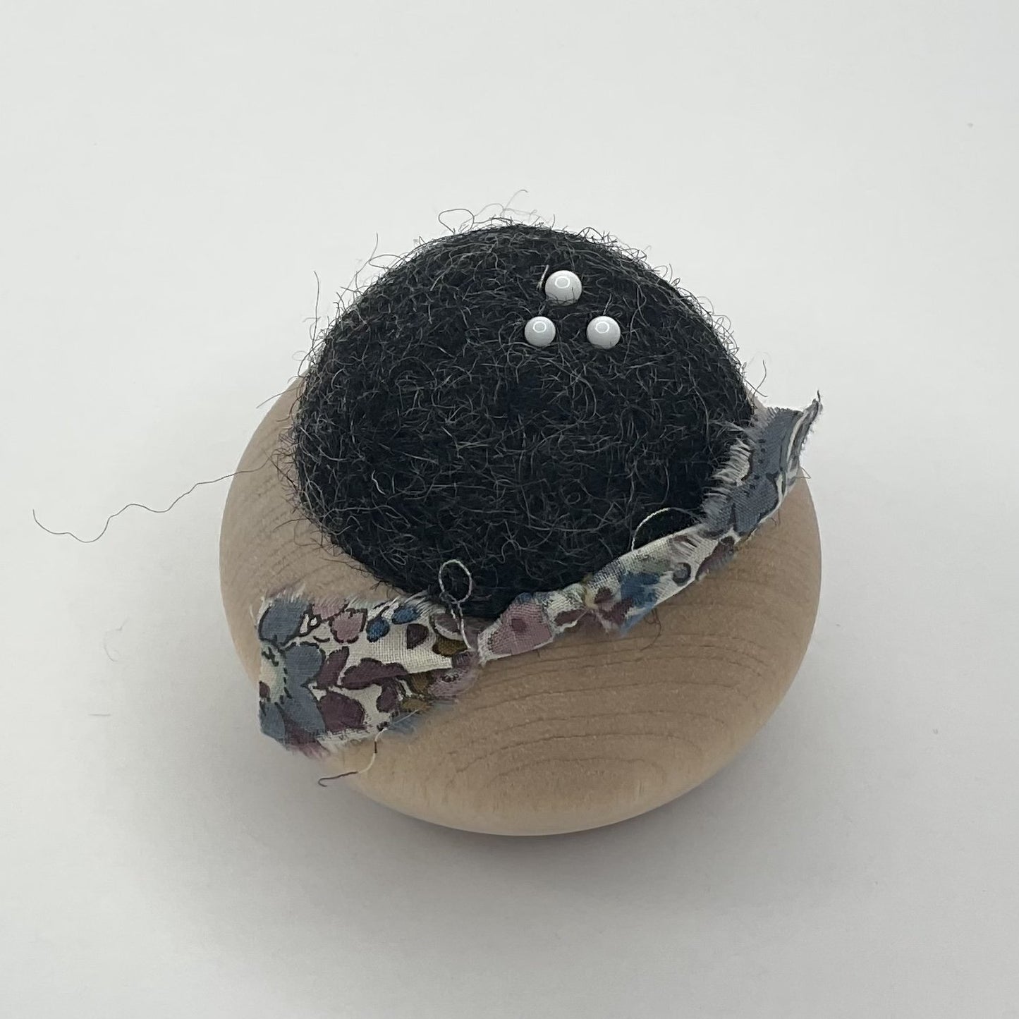 Turned Wood Pin Cushion