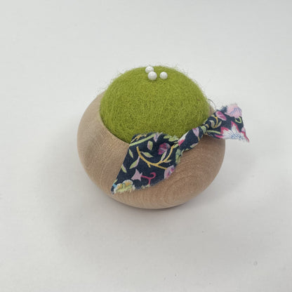 Turned Wood Pin Cushion
