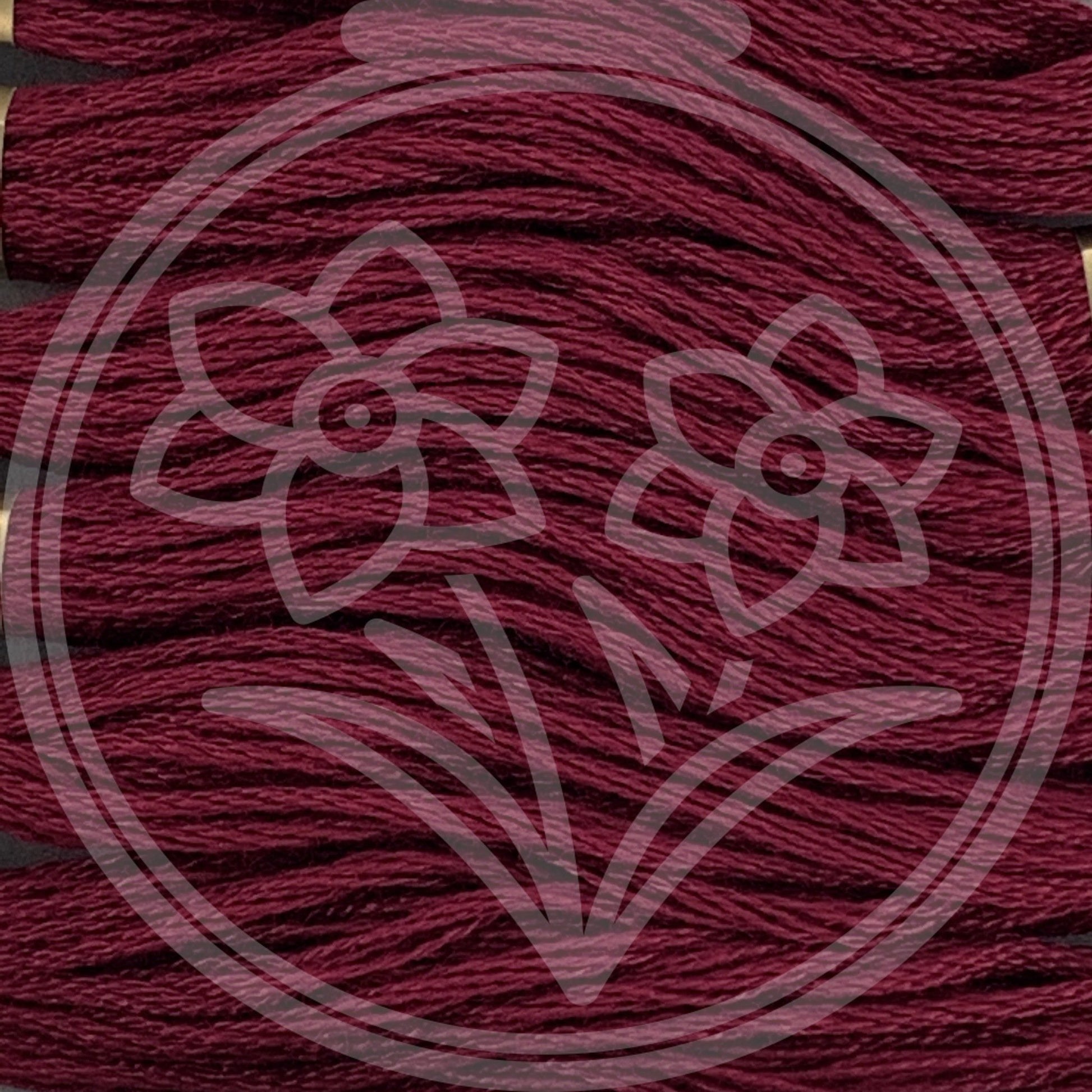 Closeup of multiple skeins, with a logo watermark