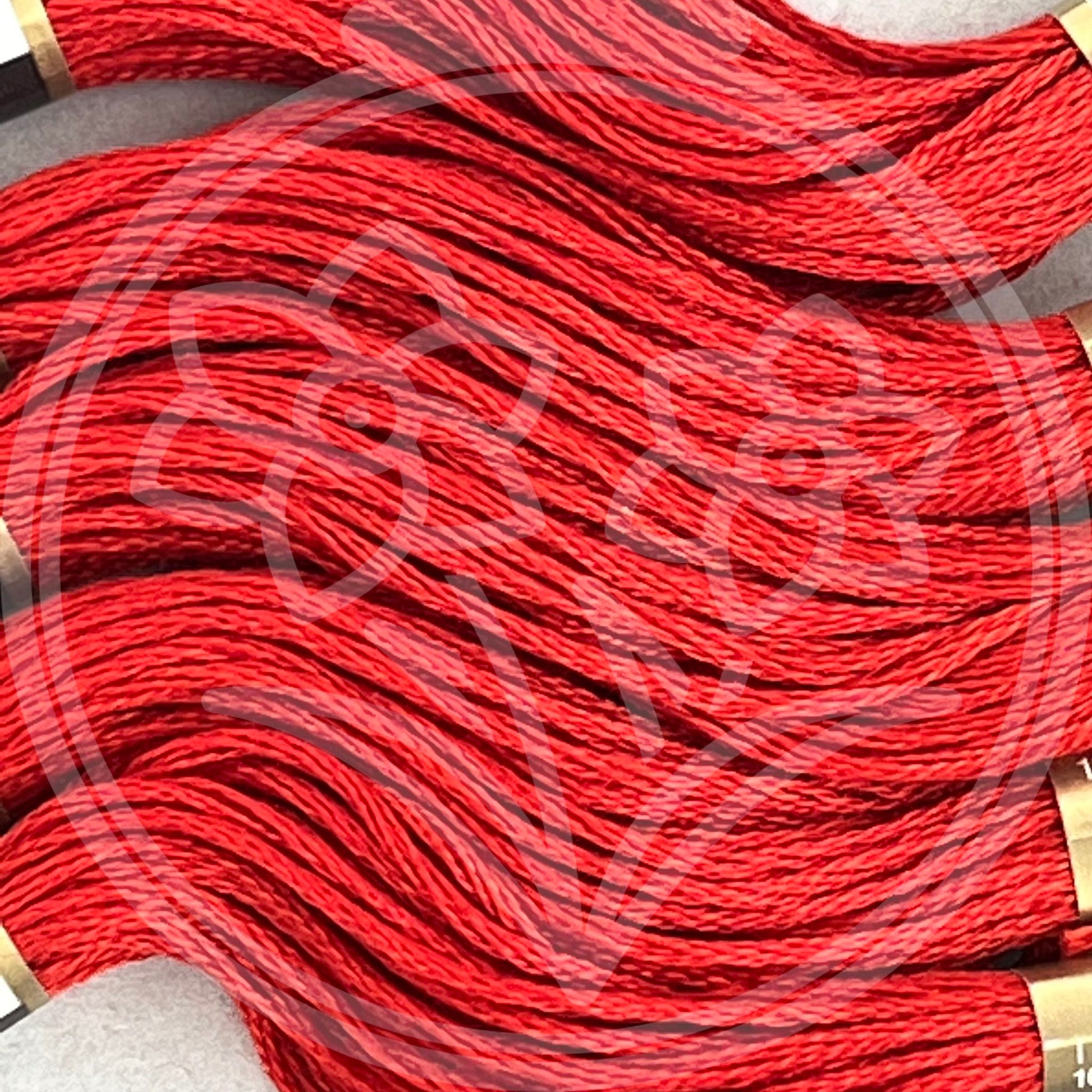 Closeup of multiple skeins, with a logo watermark