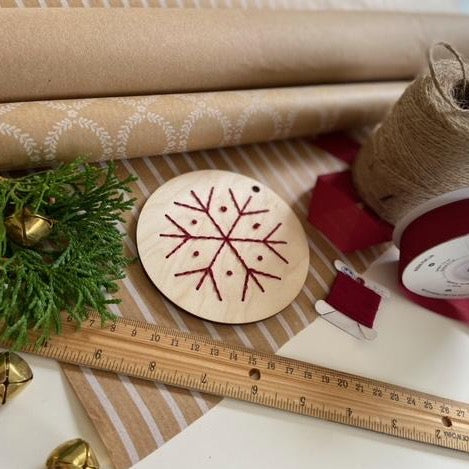 Snowflake Embroidery Ornament Stitch Disks