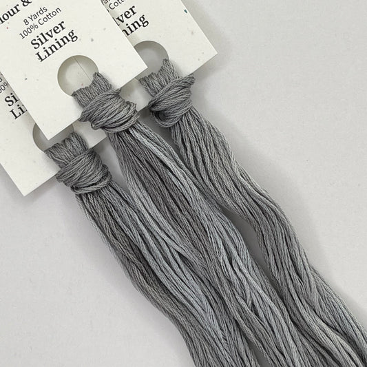 Colour and Cotton Hand Dyed Thread - Silver Lining