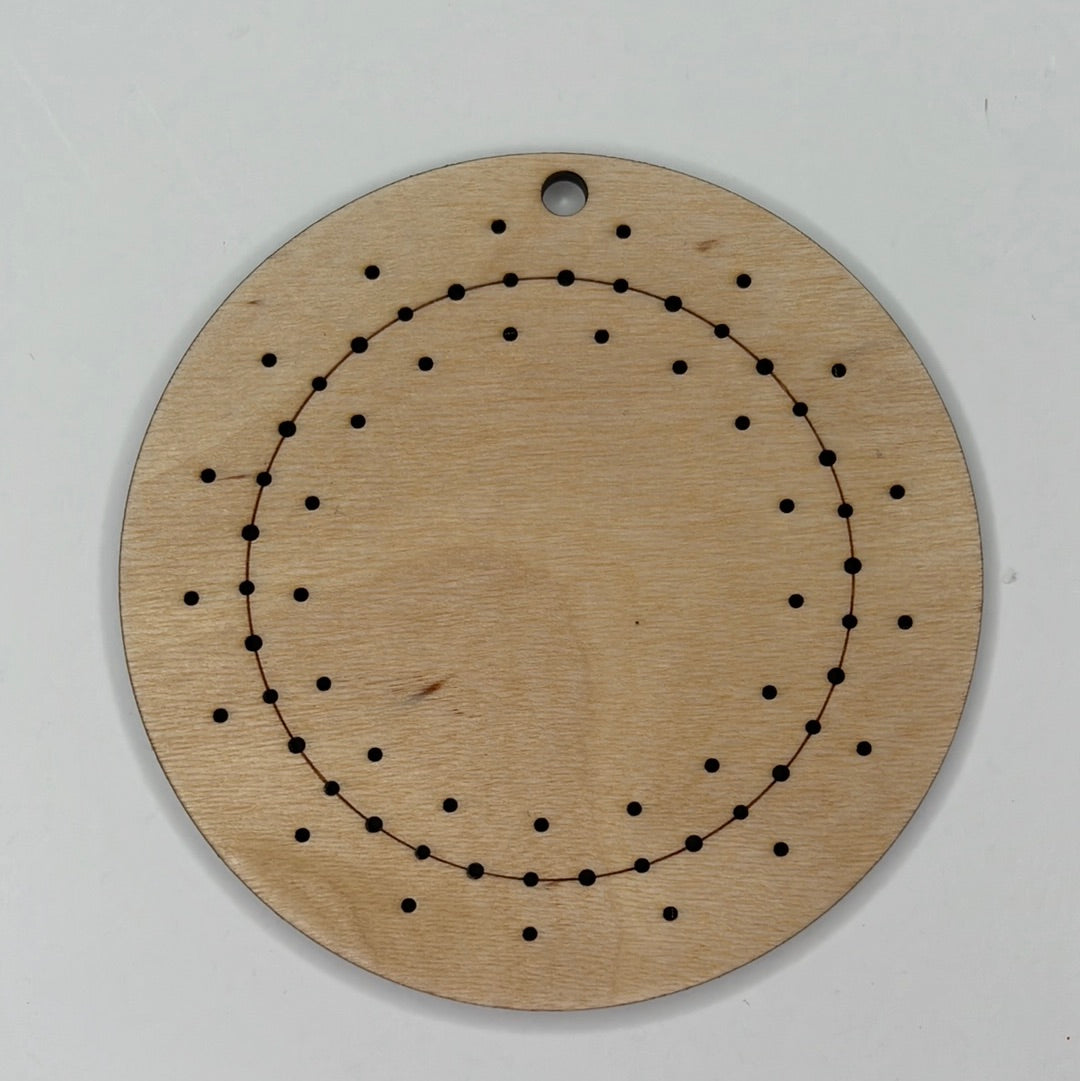 Holiday Wreath Ornament Stitch Disks