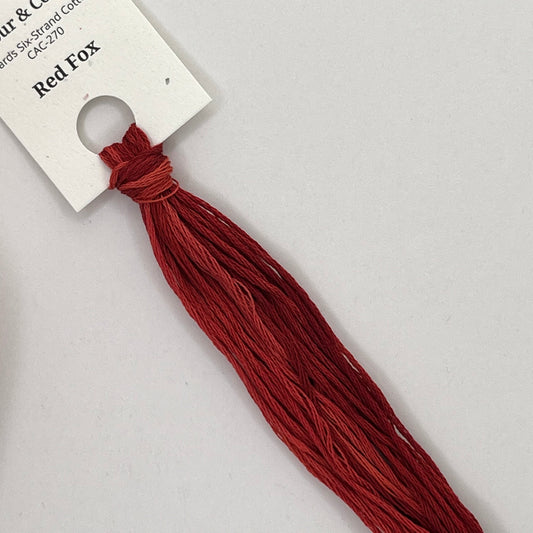 Colour and Cotton Hand Dyed Thread - Red Fox