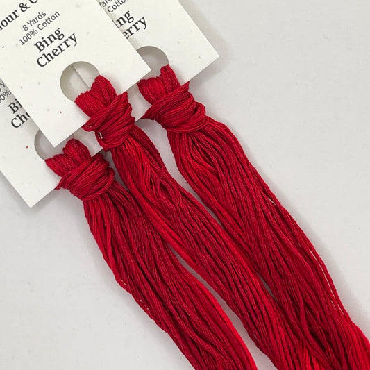 Colour and Cotton Hand Dyed Thread - Bing Cherry