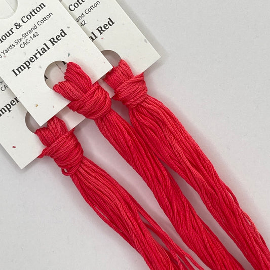 Colour and Cotton Hand Dyed Thread - Imperial Red