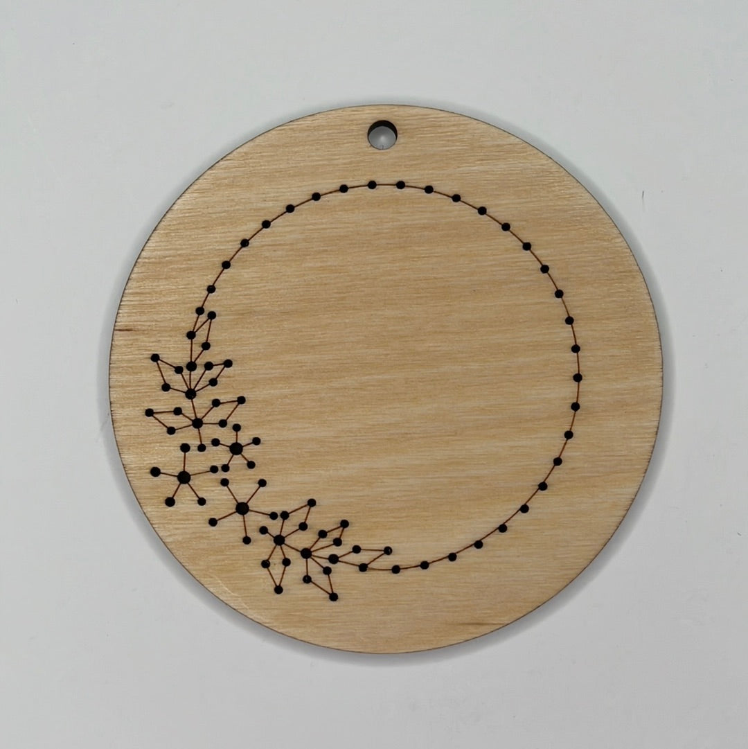 Holiday Wreath Ornament Stitch Disks