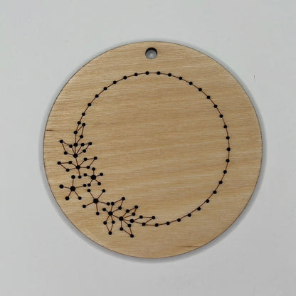 Holiday Wreath Ornament Stitch Disks