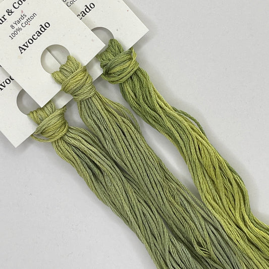 Colour and Cotton Hand Dyed Thread - Avocado