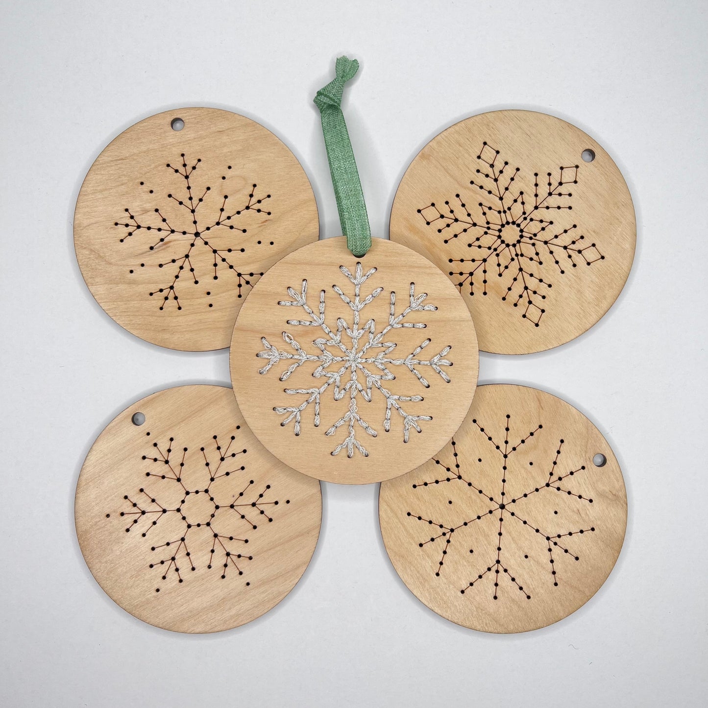 Snowflake Embroidery Ornament Stitch Disks