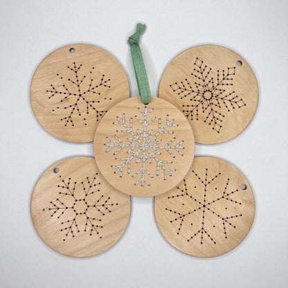 Snowflake Embroidery Ornament Stitch Disks